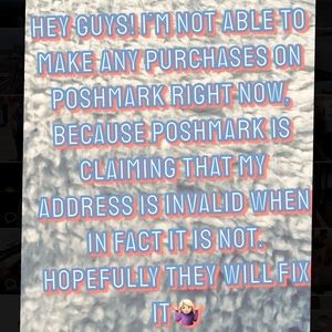 Poshmark says my address is invalid when it’s not.